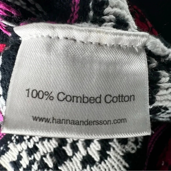 Hanna Anderson Fair Isle Knit Sweater Long Bell Slit Sleeve Size 8 (130) - Picture 5 of 7